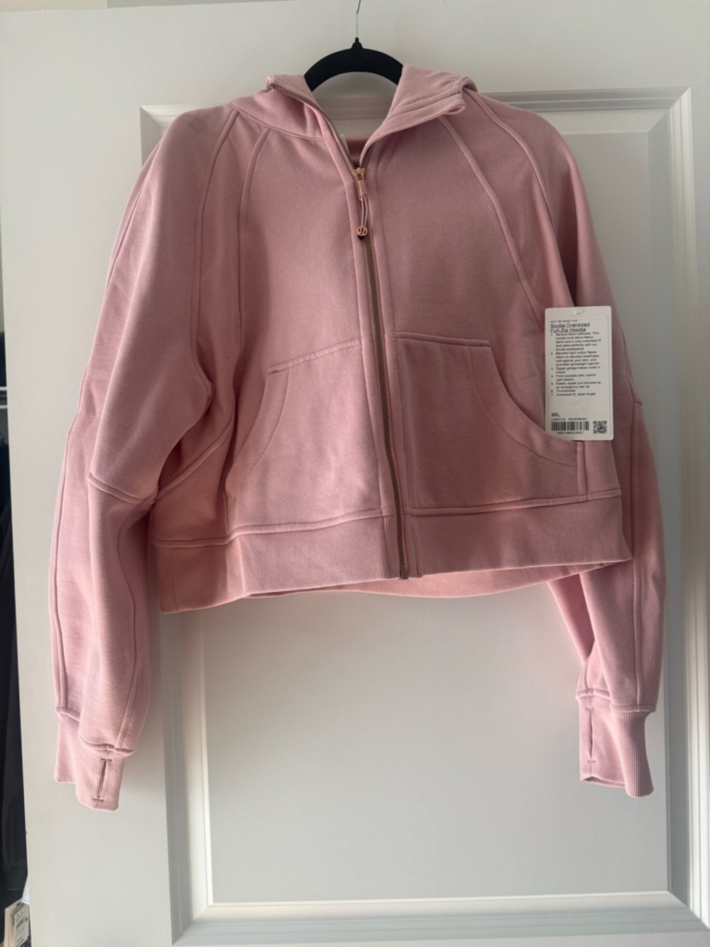lululemon Pink Haze/Rose Gold Cropped Zip Hoodie